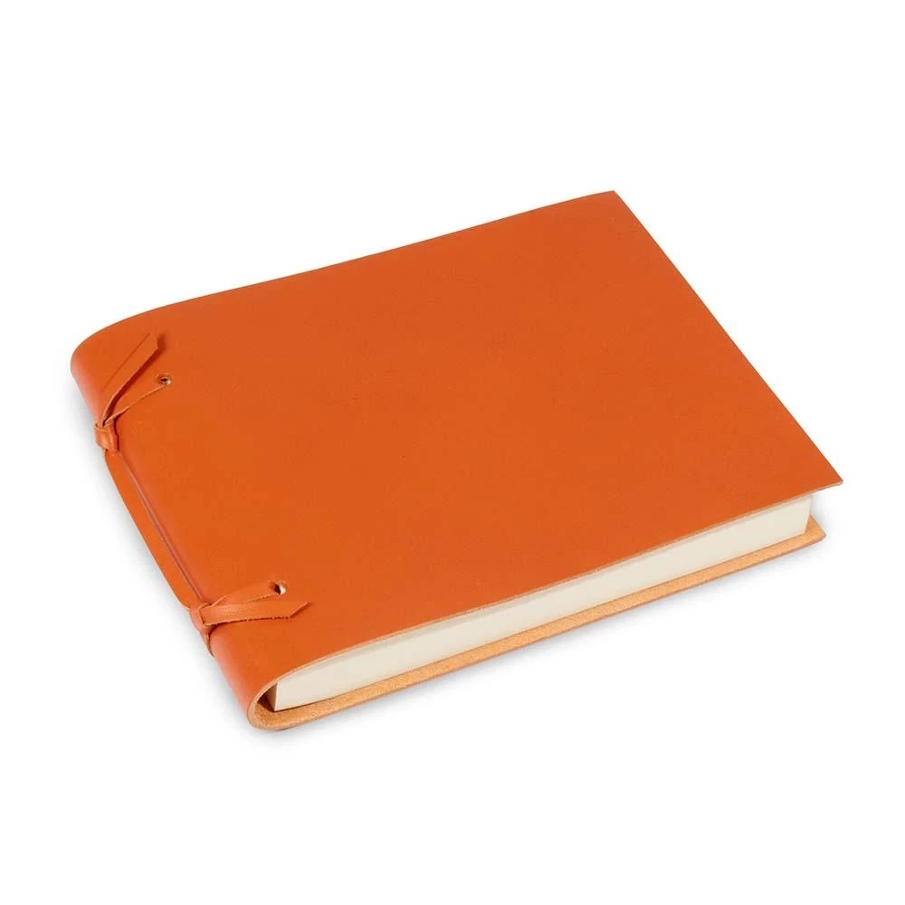 Sketchpad Blocco, leather, large, orange
