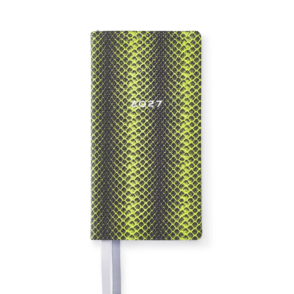 Pocket Datebook 2027 Green Viper Leather