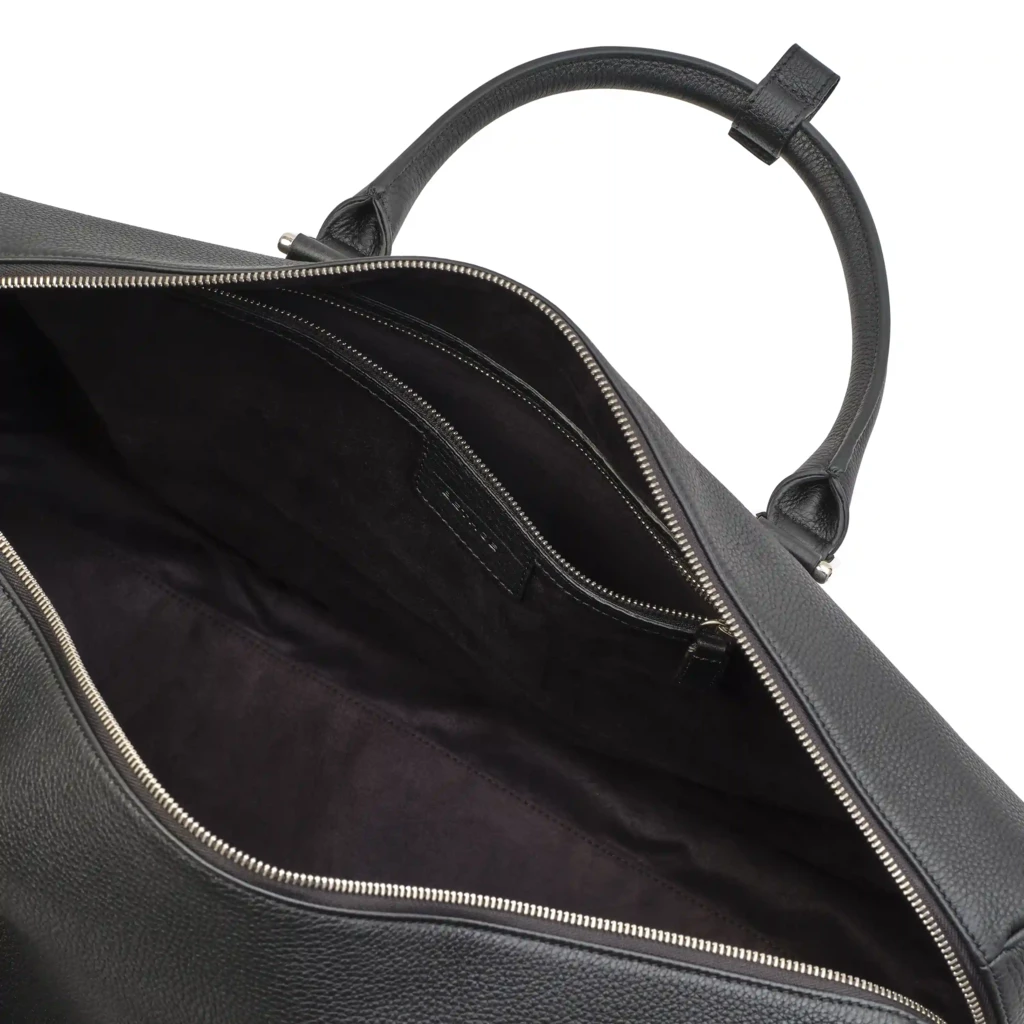 Travel bag Adri, leather, black