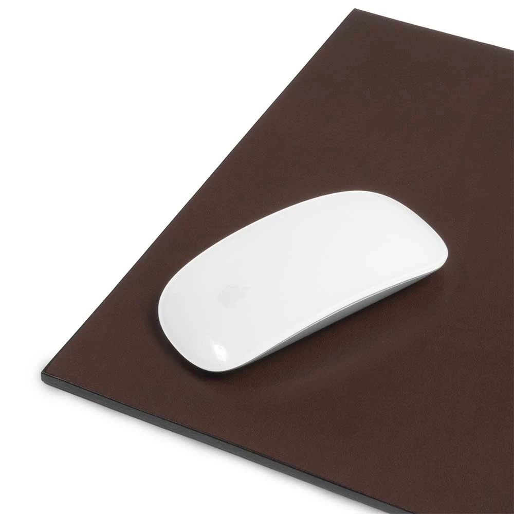 Mouse Mat, leather, 28 x 25 cm, dark brown