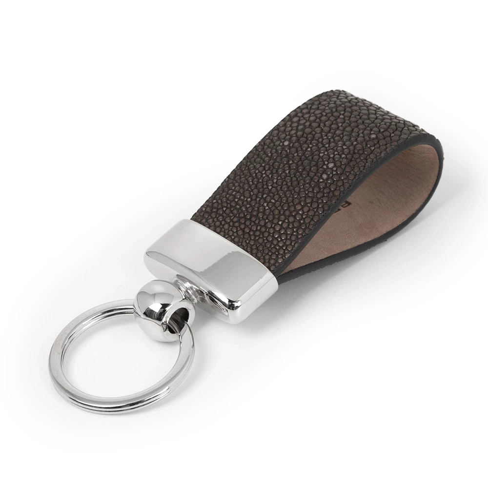 Key Ring, stingray leather, brown