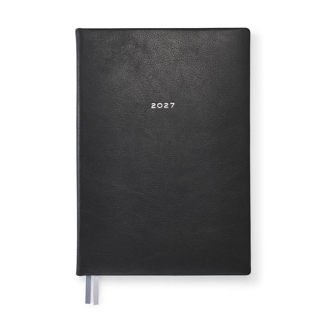 Planner 2027 Verona Black Cowhide Leather