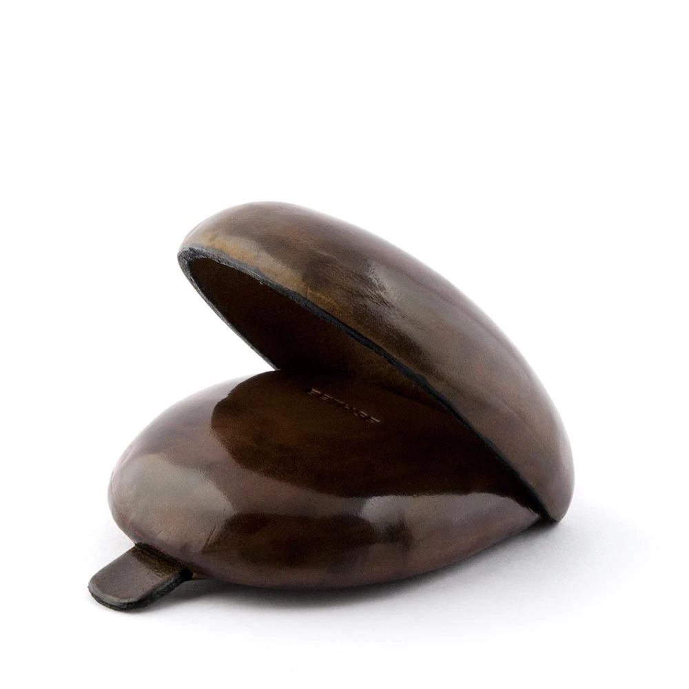 Coin Tray Change Wallet, leather, horseshoe, red