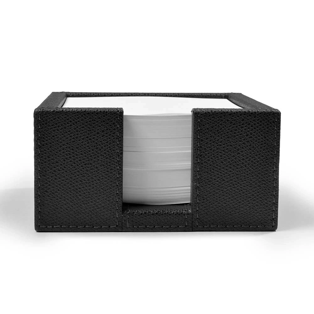 Note Box, leather, square, dark grey