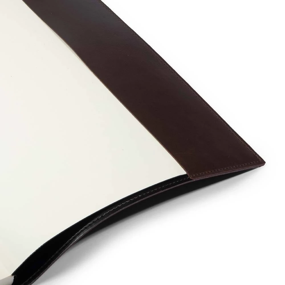Book cover for DIN A4 books, Dolce leather, dark brown