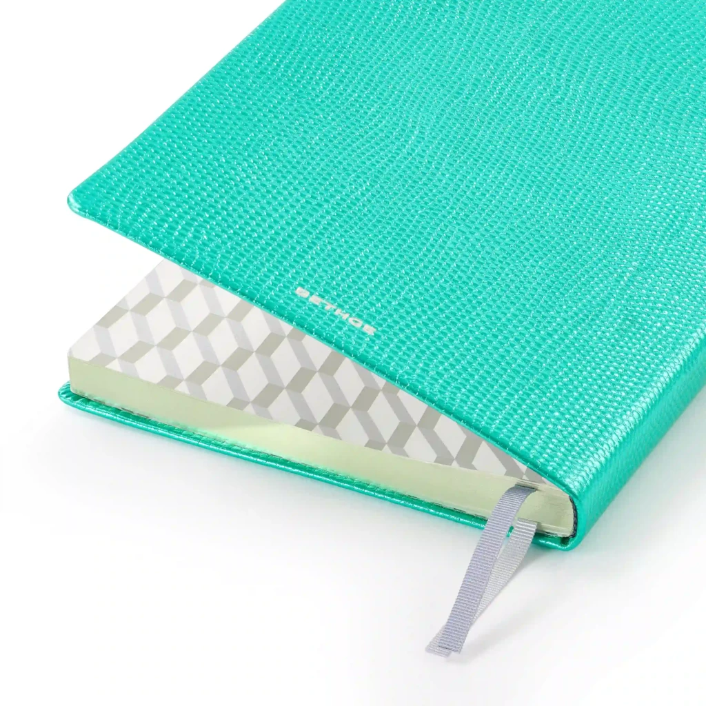 Notebook A5, leather, Mint, blank