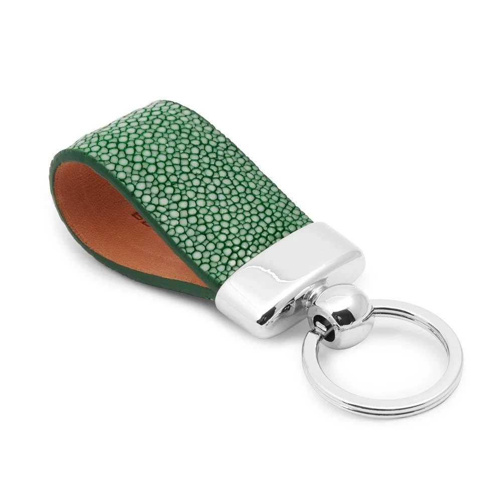 Key Ring, stingray leather, green