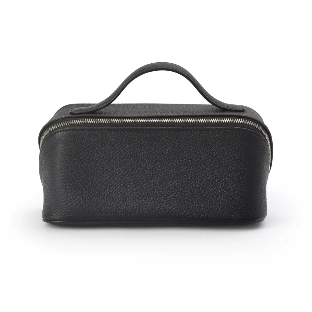 Leather cosmetic bag Adri, black