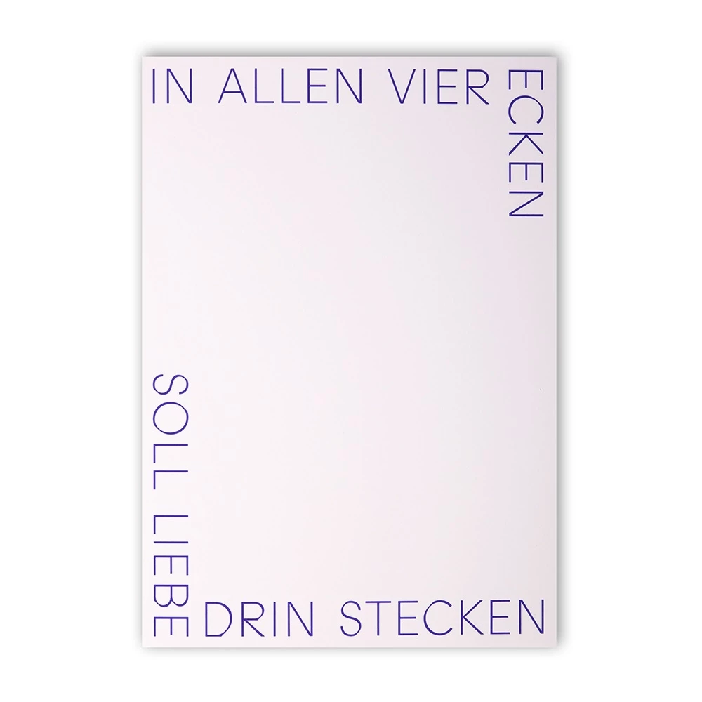 Greeting card In allen vier Ecken blue A5