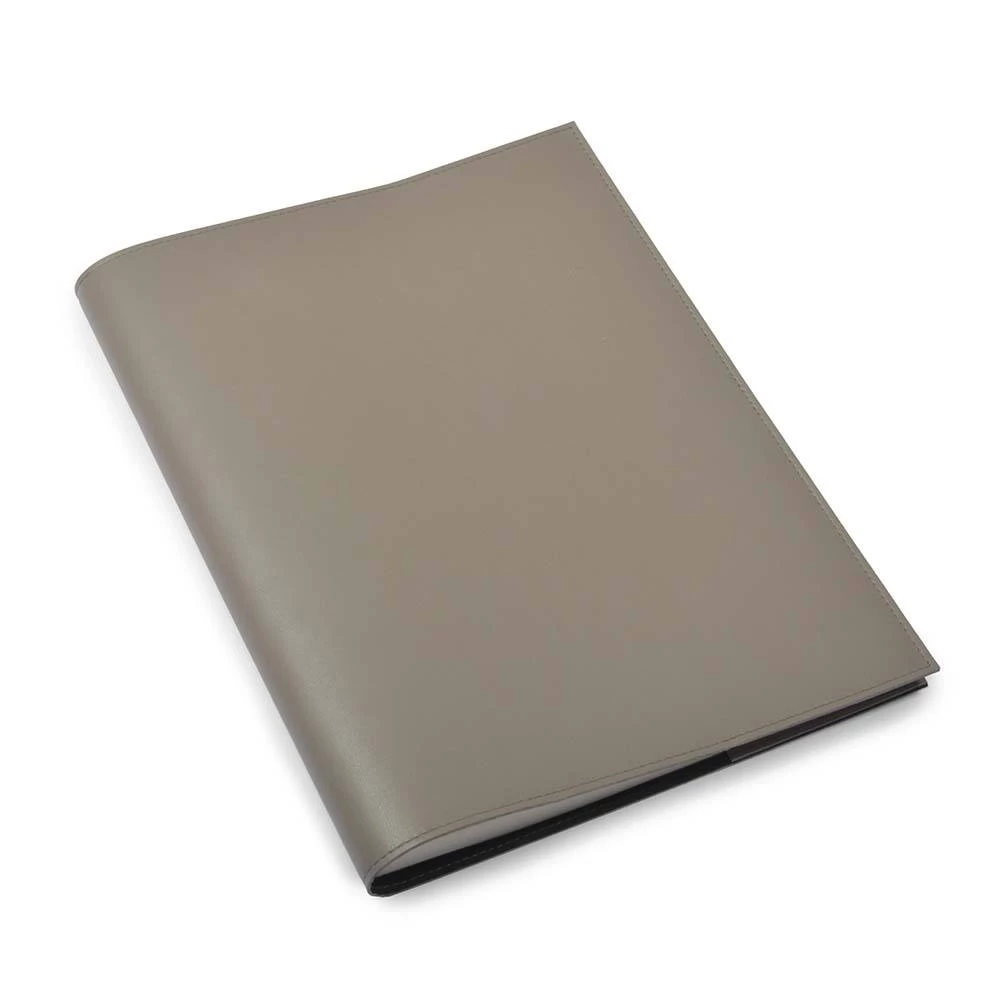 Book cover for DIN A4 books, smooth leather, taupe