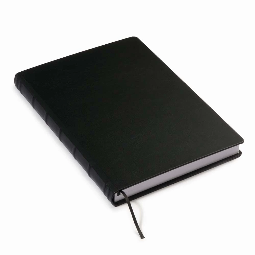 Guest Book, 144 pages, leather, A4, black