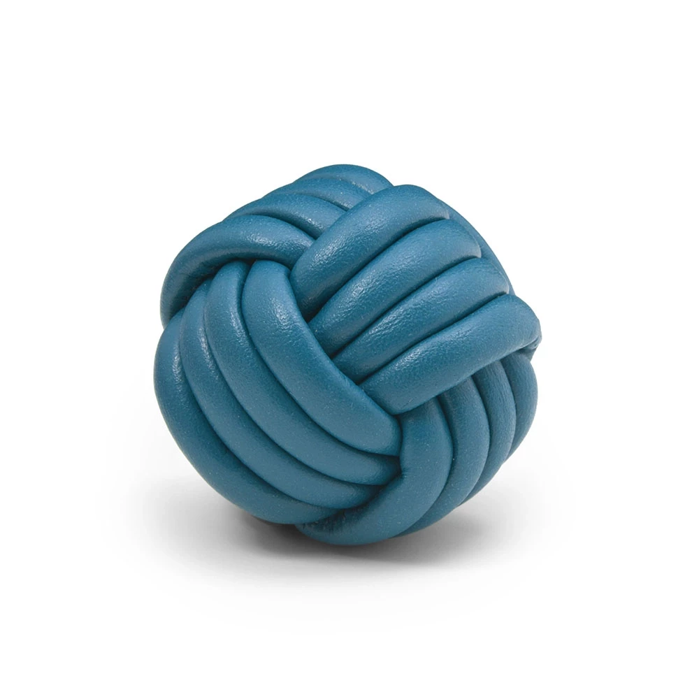Key Ring Knot, nappa leather,  petrol