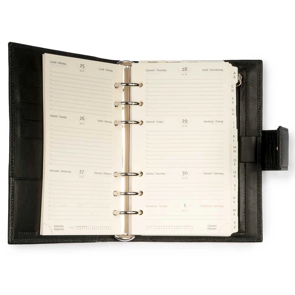 Personal Organiser, Saffiano leather, black
