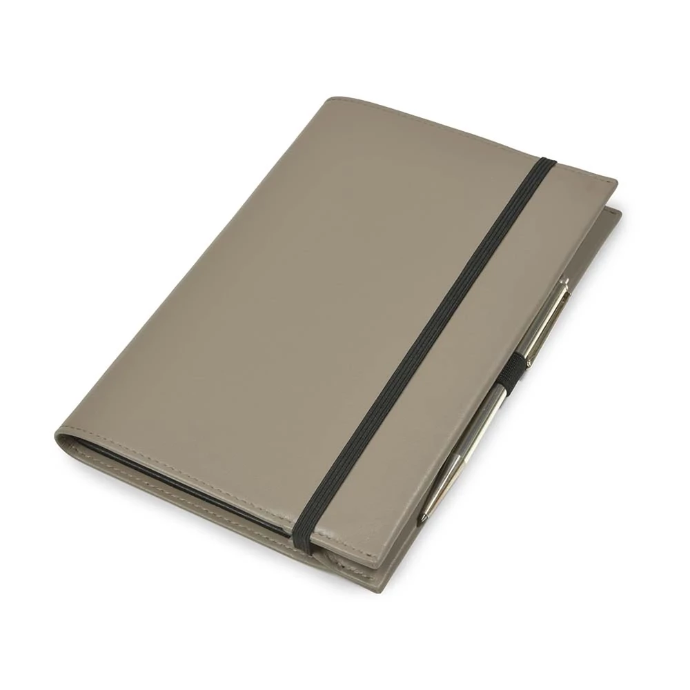 Book cover A5 for LEUCHTTURM1917 notebooks, leather, taupe