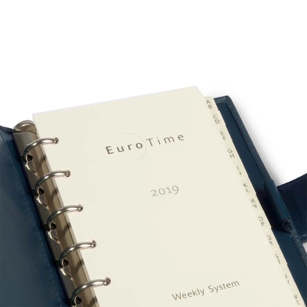 Pocket Organiser Adri, leather, navy blue