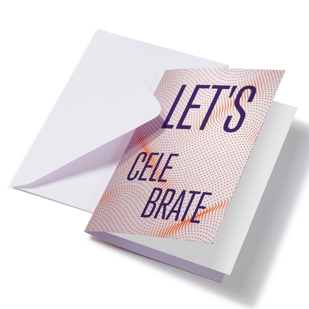 Greeting Card "Let's celebrate" Dots	 