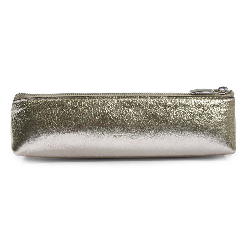 Pencil Case, leather Mos, platinum