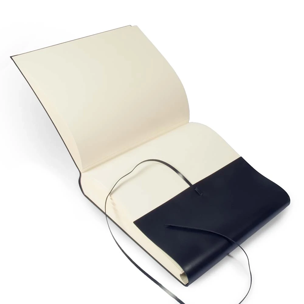 Photo Album, 50 pages, leather cover, 33x33 cm, dark blue