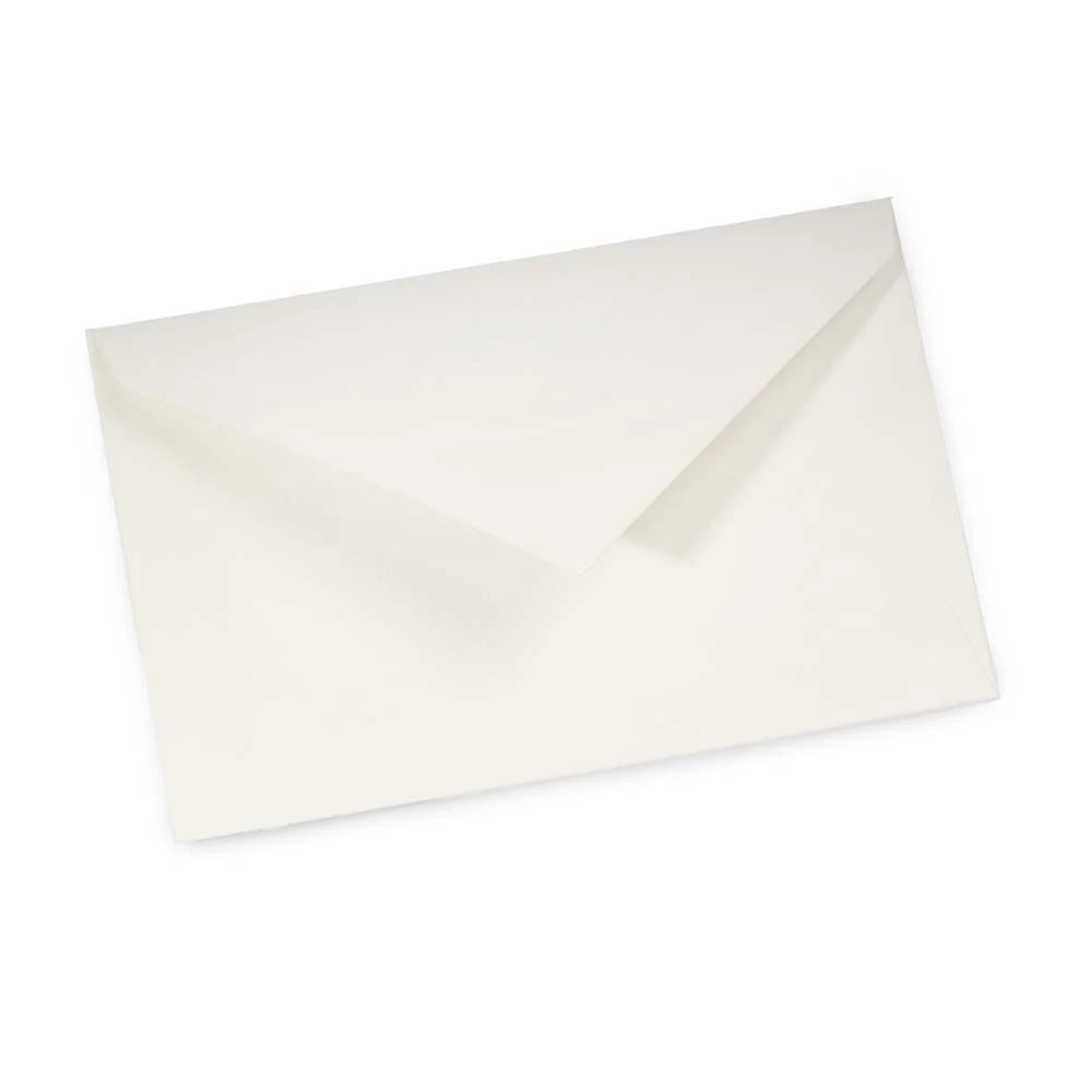 Set folded business card & envelope 11 x 7 cm, laid paper