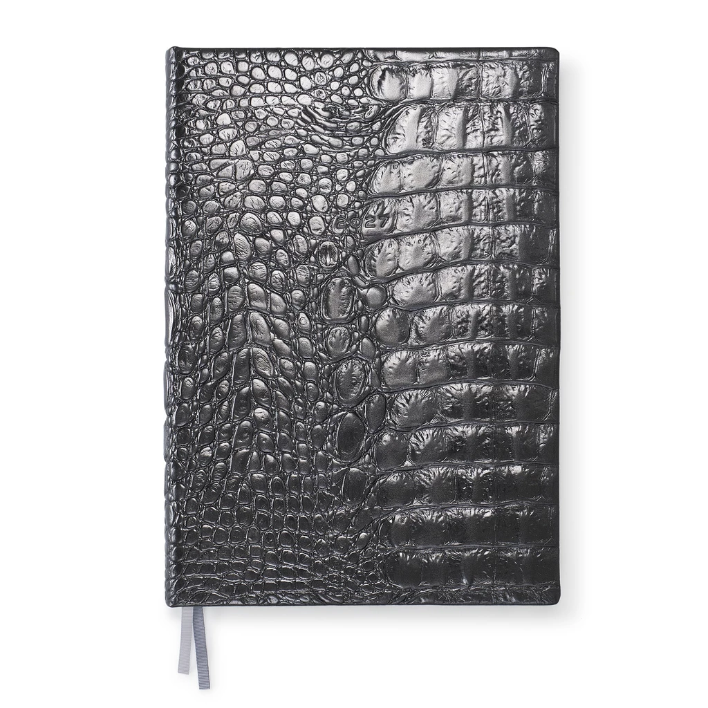 Daily Planner 2027 Wild Black Leather