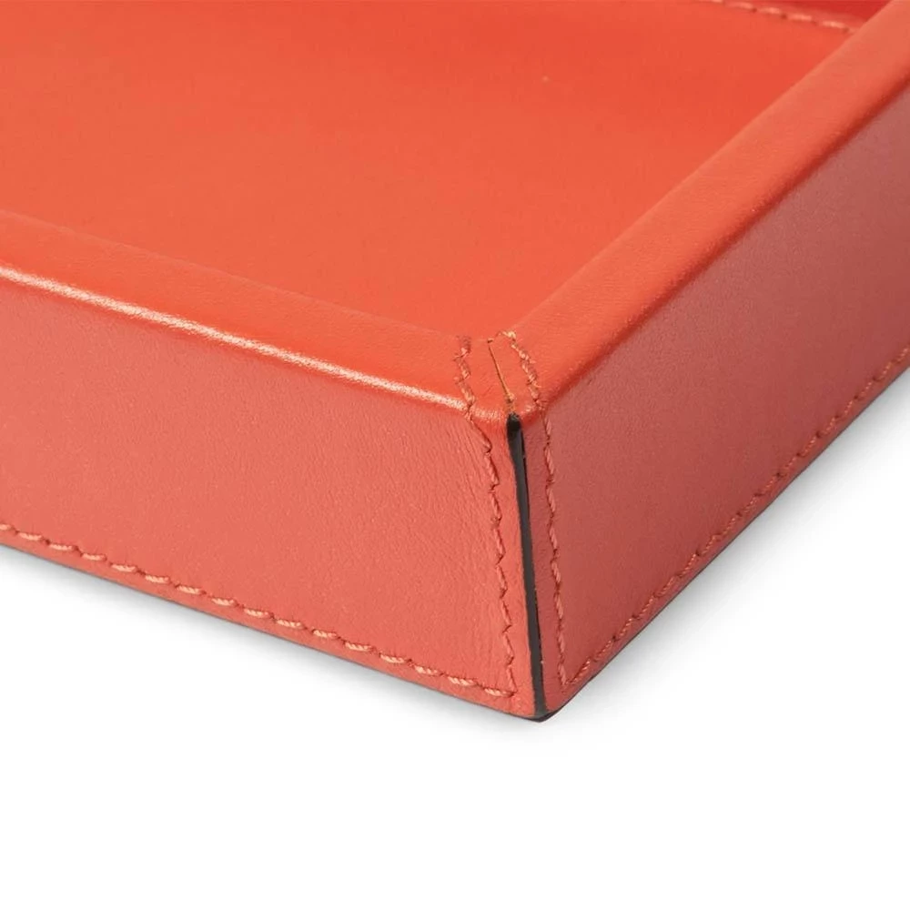 Leather tray, nappa leather, 24 x 12 cm, orange