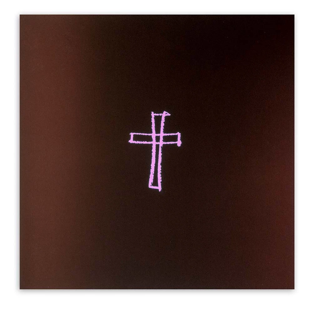 Greeting card cross sketched pure velvet brown rose