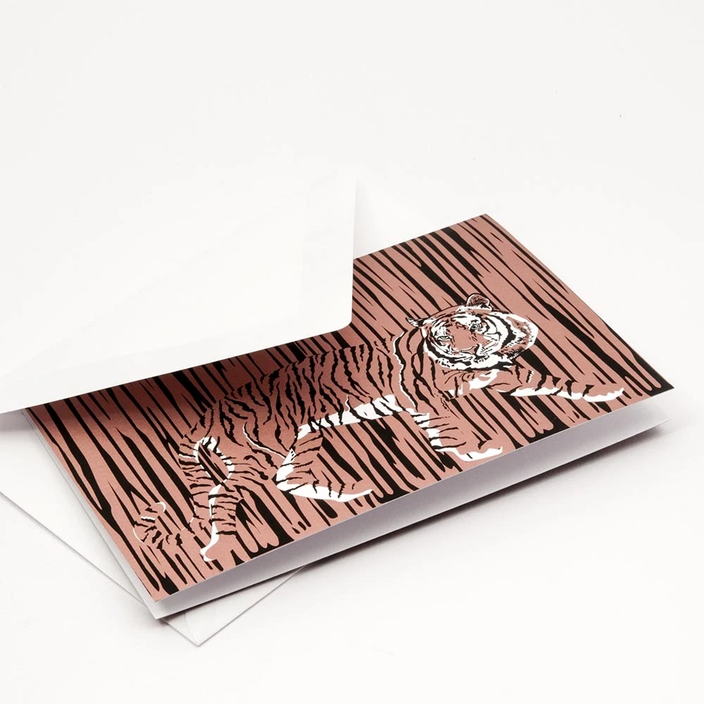 grusskarte_dschungel-tiger_kupfer_2 Greeting card jungle tiger copper