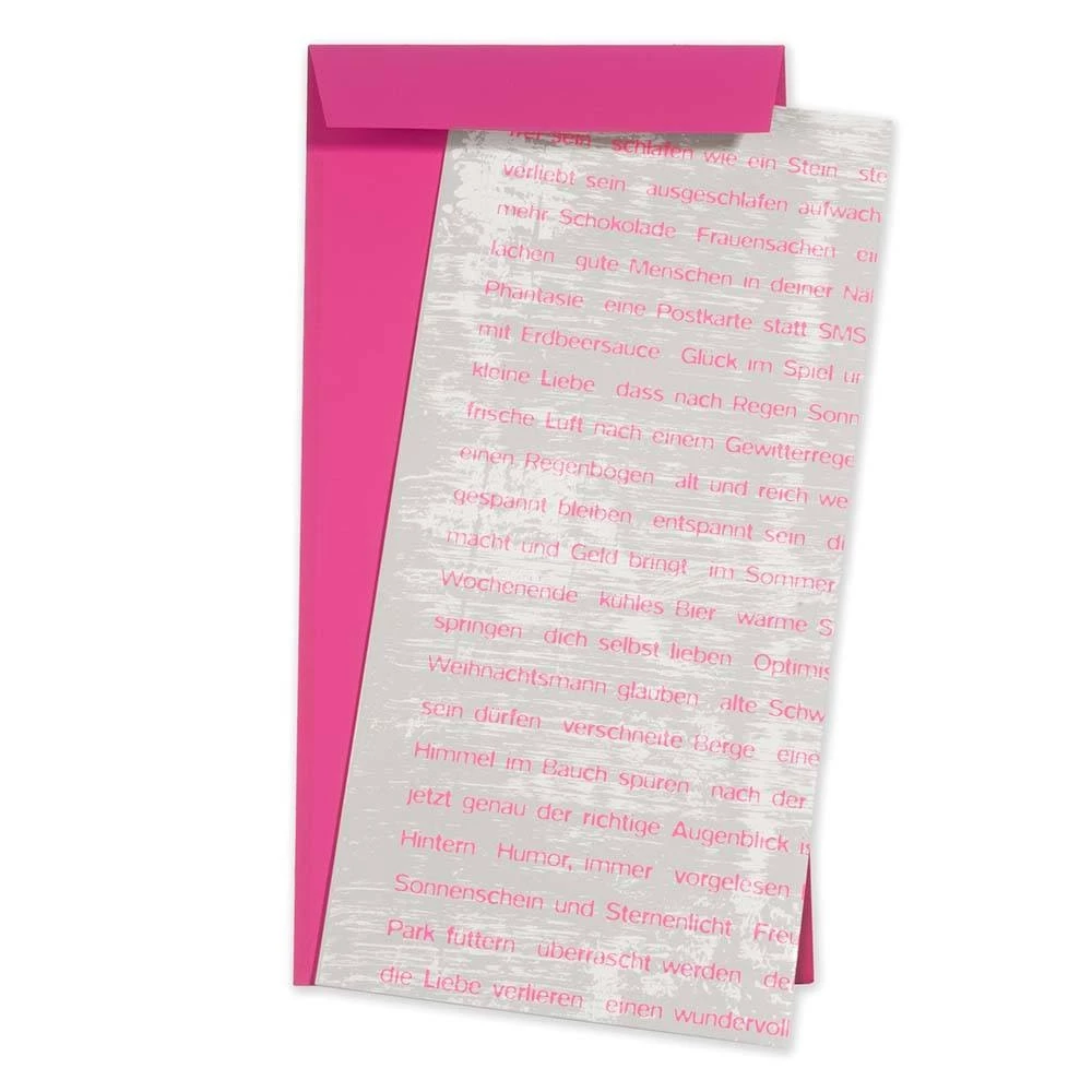 Greeting card wishes neon pink