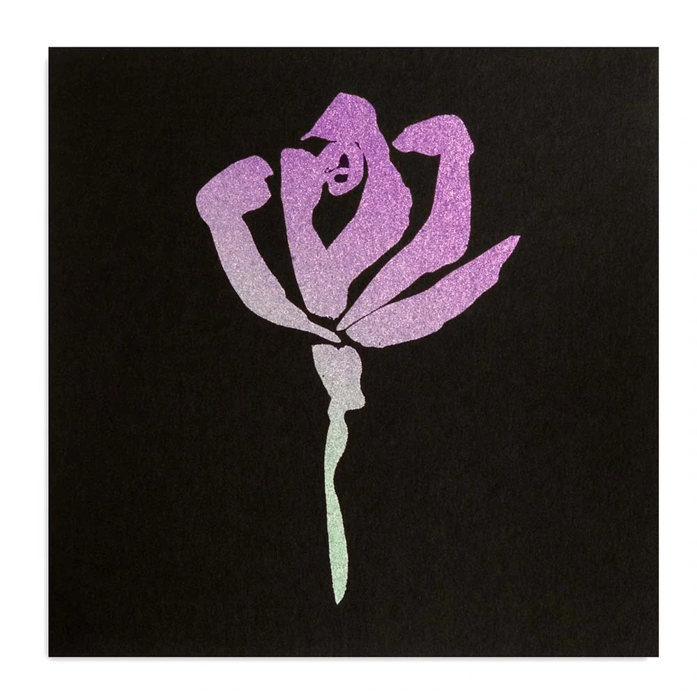 Greeting card rose noir