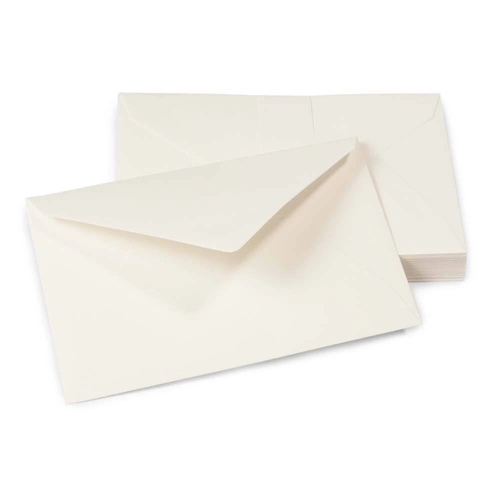 25 Diplomat envelopes, Smooth Ivory