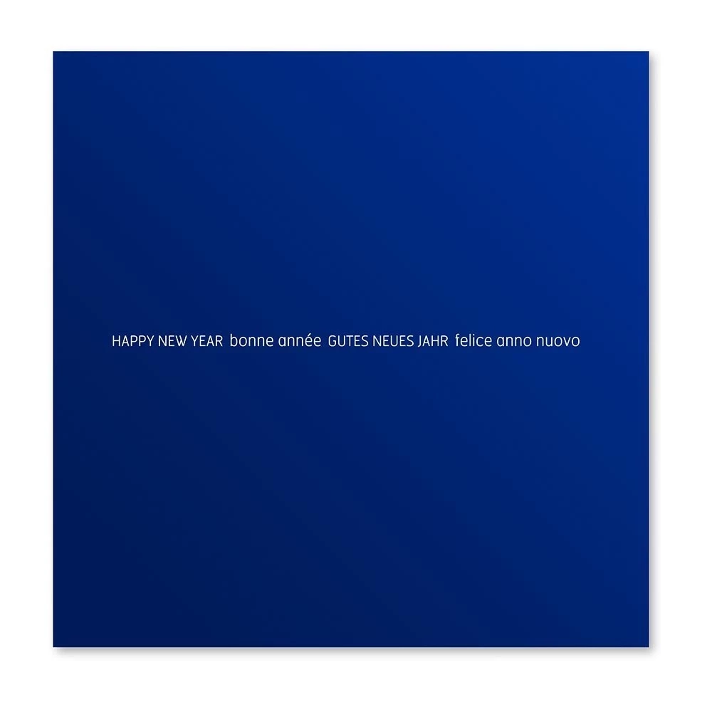 New year card Happy New Year text international