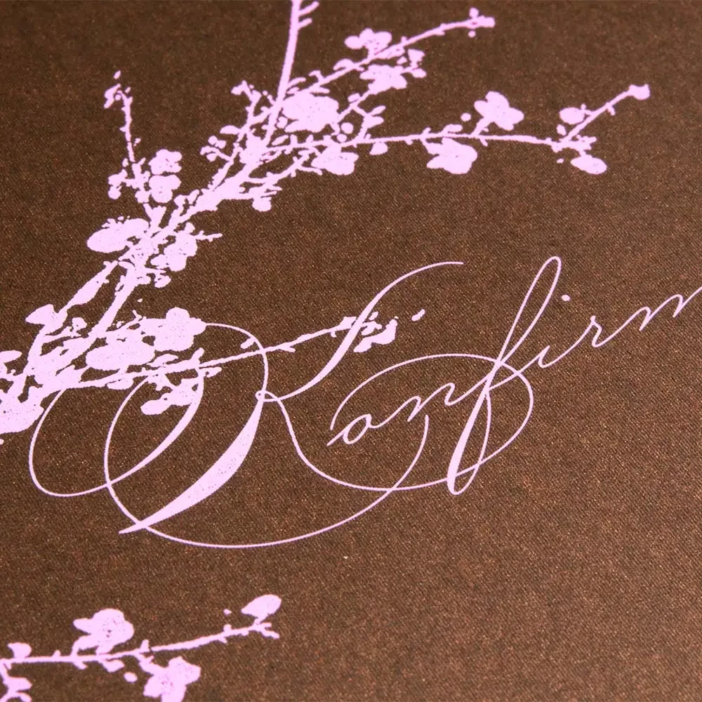 Greeting card cherry blossom confirmation rose