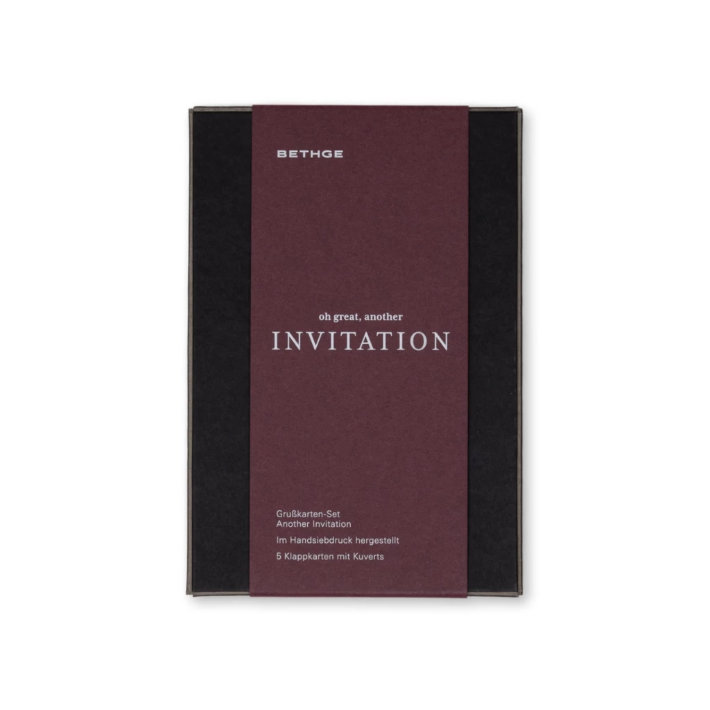 Greeting card set Another Invitation Mini with 5 folding cards
