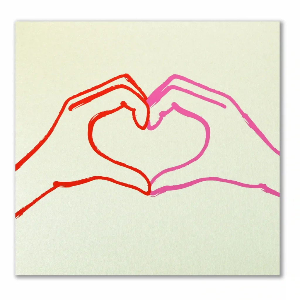 One Heart Greeting Card – Light Green