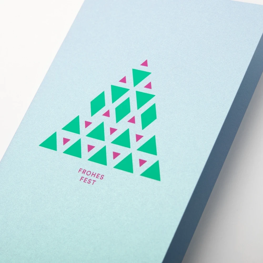 Christmas card it's a tree green/pink
