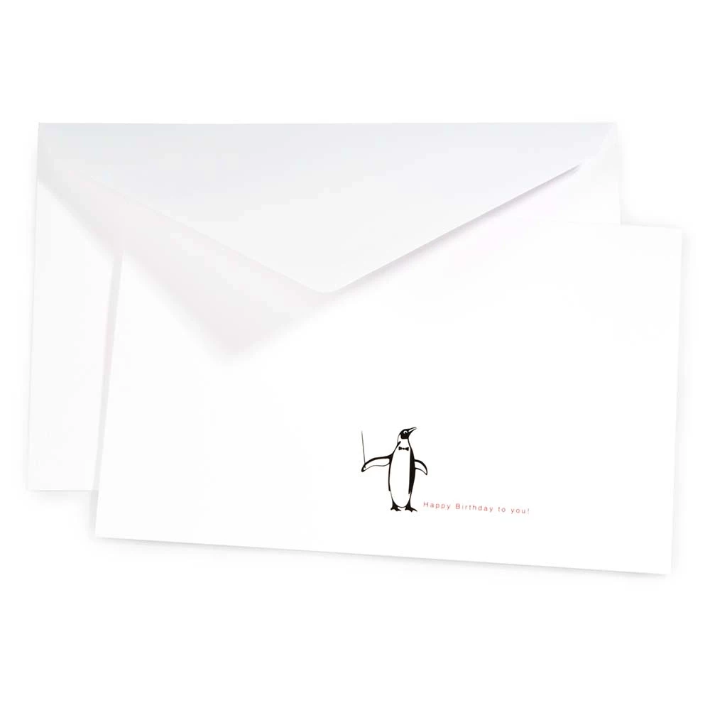 Greeting card penguin Happy Birthday to you!