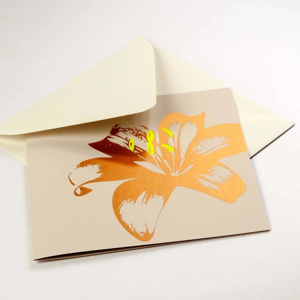 grusskarte_lilie_auf_pure_sand_1 Greeting card lily on pure sand