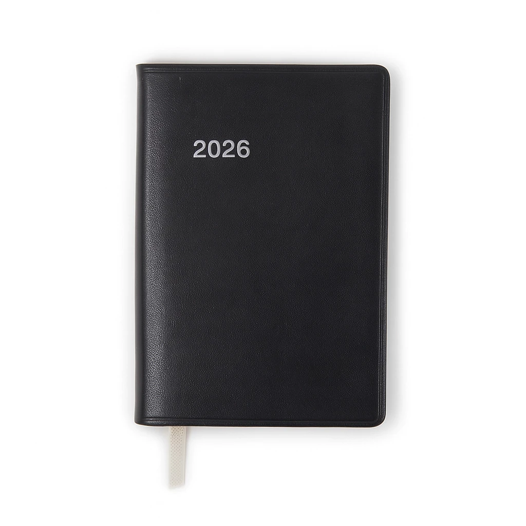 Edition D weekly calendar 2026 Verona black, gold edging