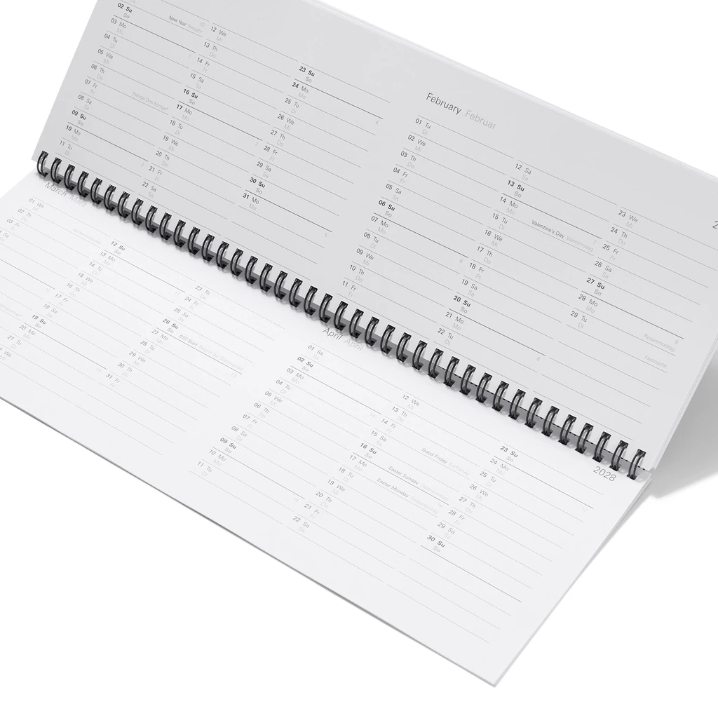 Disponent 2027 Tischkalender Woche Notizen