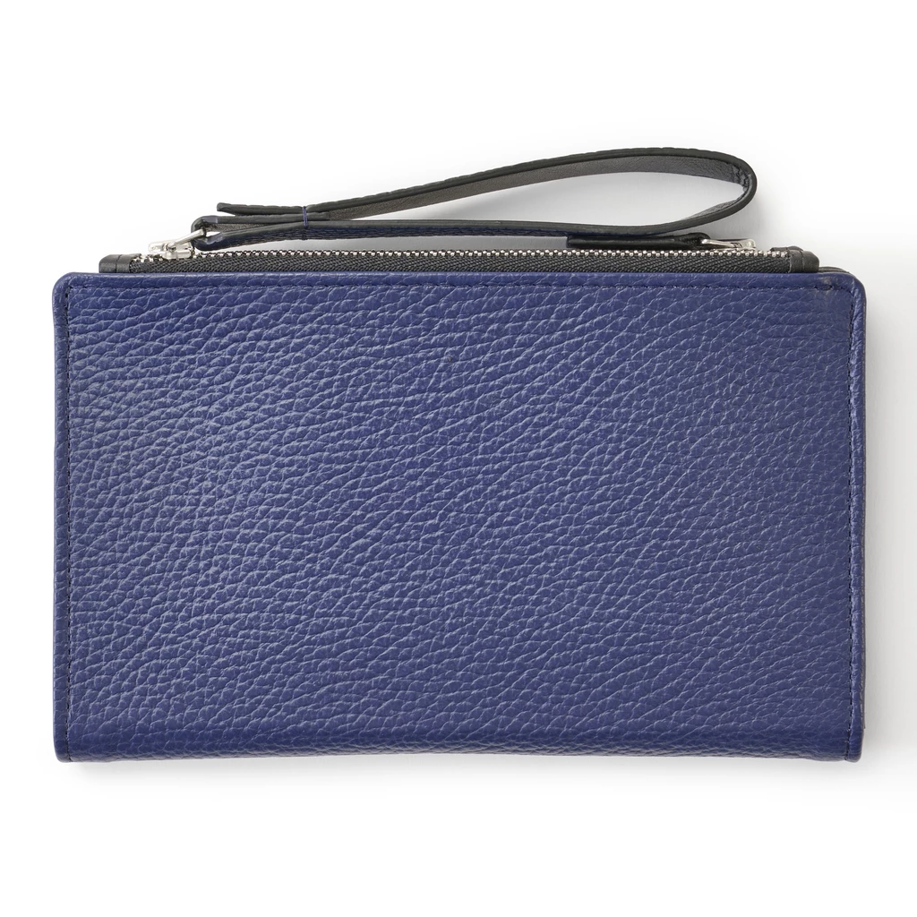  Bethge - Leather Wallet - Double Zip - Adri - Dark Blue