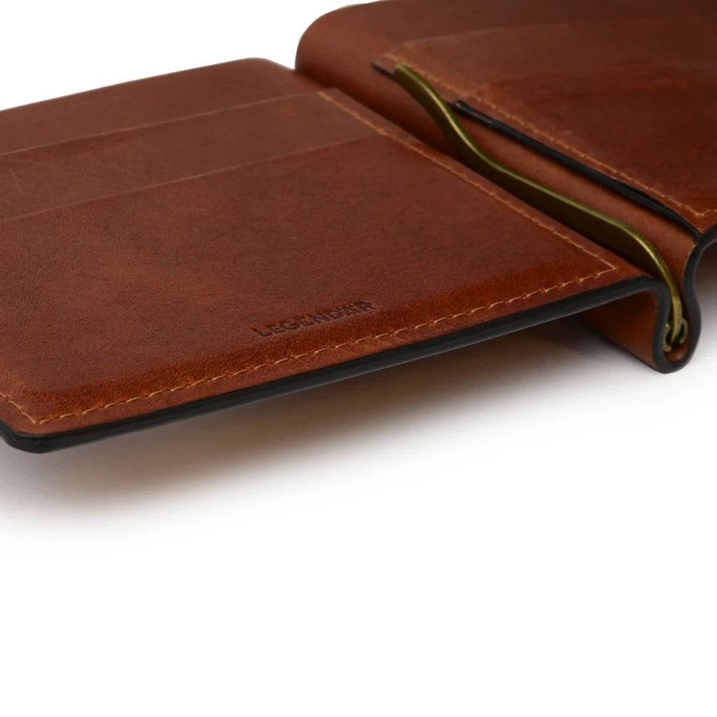 LEGENDÄR CLYP Leather Wallet,  leather, brown