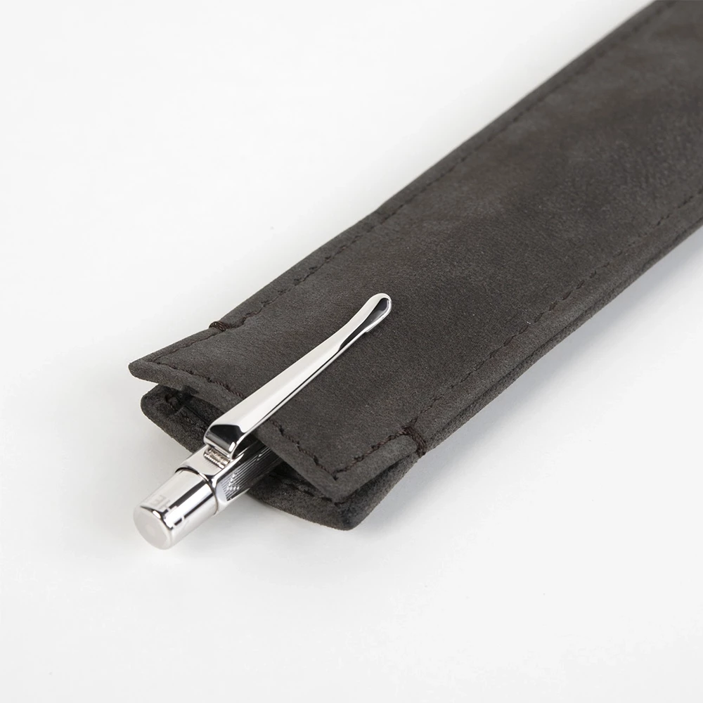 Pen Case for 1 Pen, leather wash, dark grey