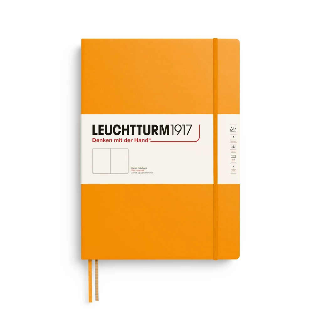 Notebook Master Classic (A4+), Hardcover, 235 numbered pages, Rising Sun, plain