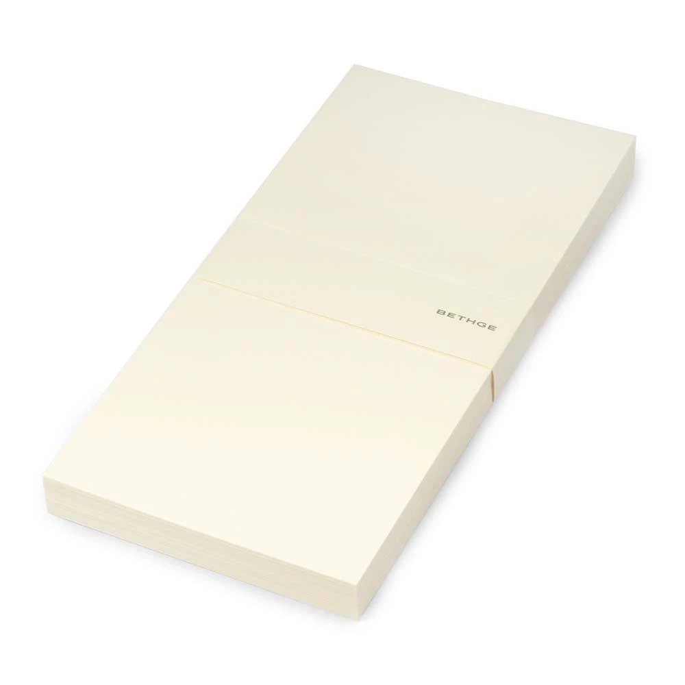 50 long DIN cards, Smooth Ivory