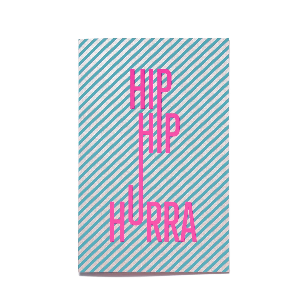 Greeting Card "Hip Hip Hurra" Lines 