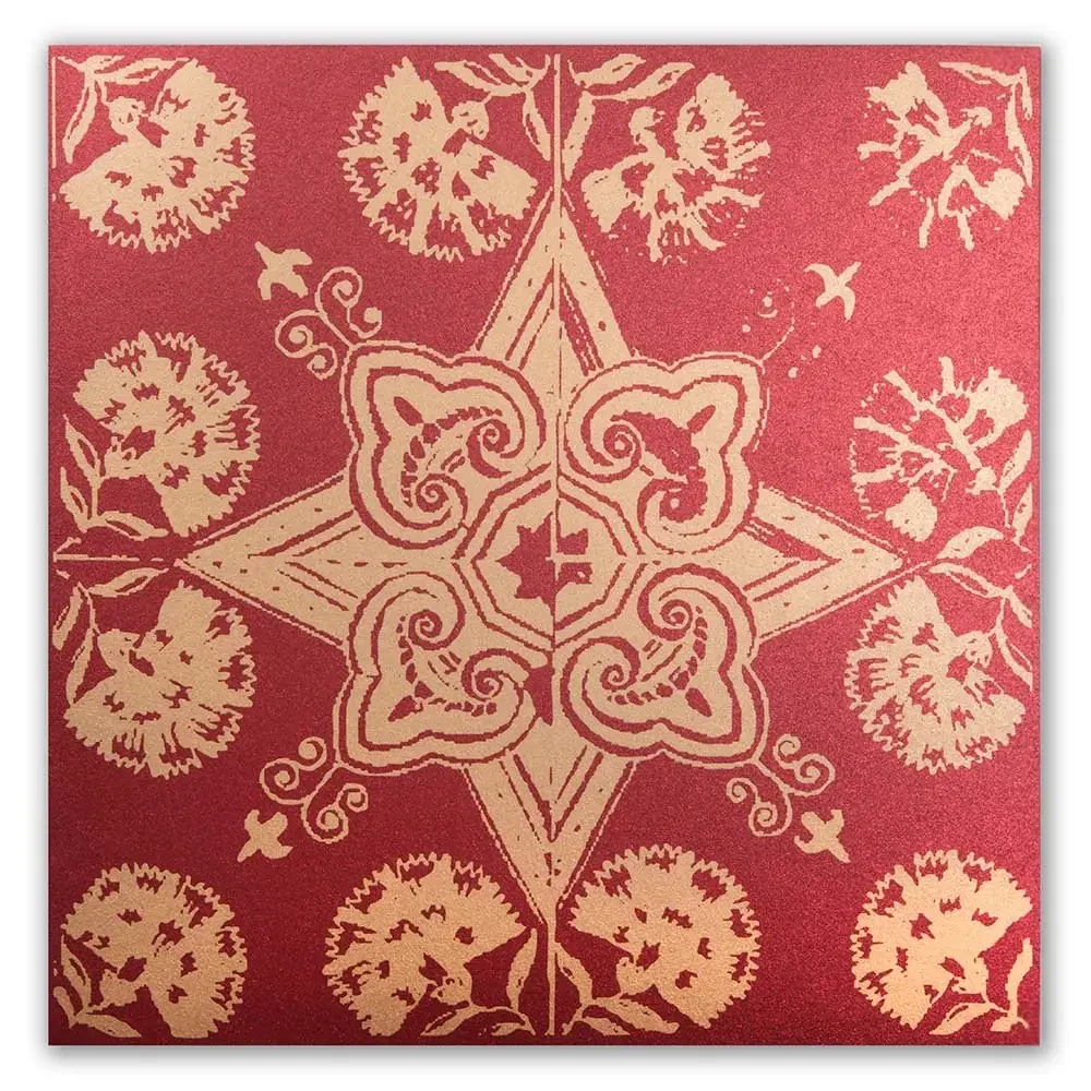 Delft-Style Tile Christmas Card