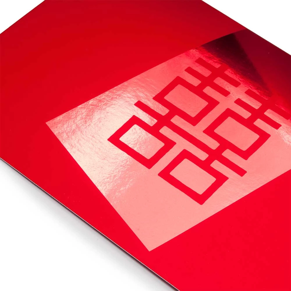 Greeting card double happiness pure velvet red