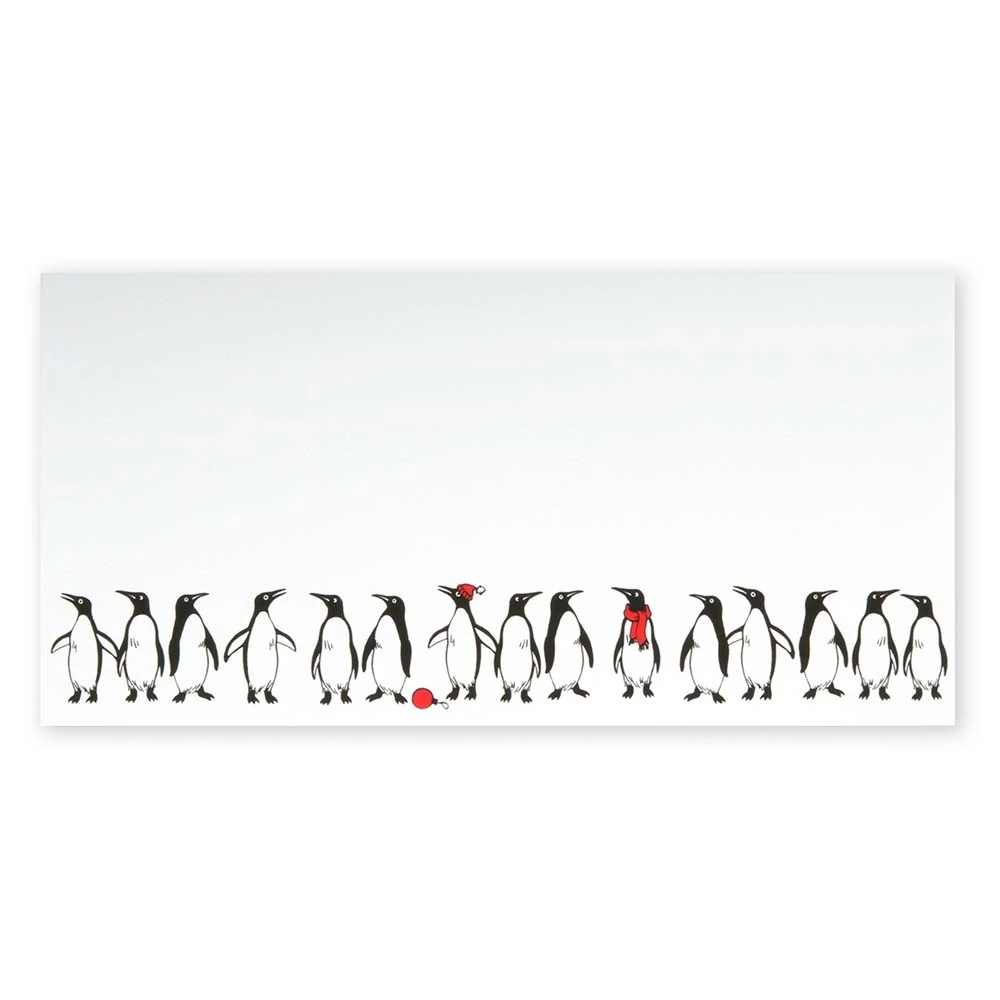 Christmas card penguin party