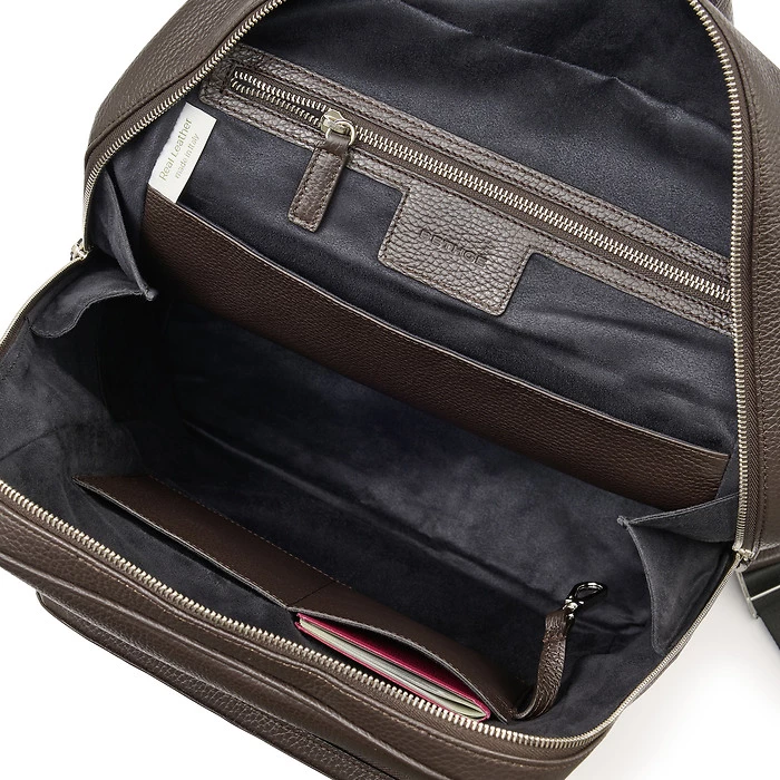 Adri Leather Backpack – Dark Brown