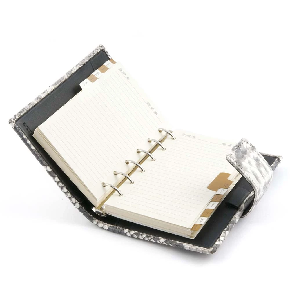 leder_pocket_planer_pythonleder_5 Pocket Organiser, python leather, black/white